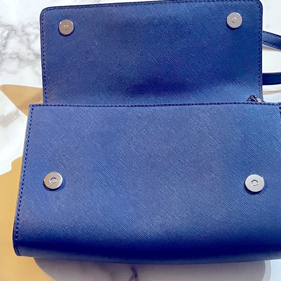 Michael Kors Jet Set Crossbody Bag Saffiano Leather Electric Blue - Picture 6 of 9